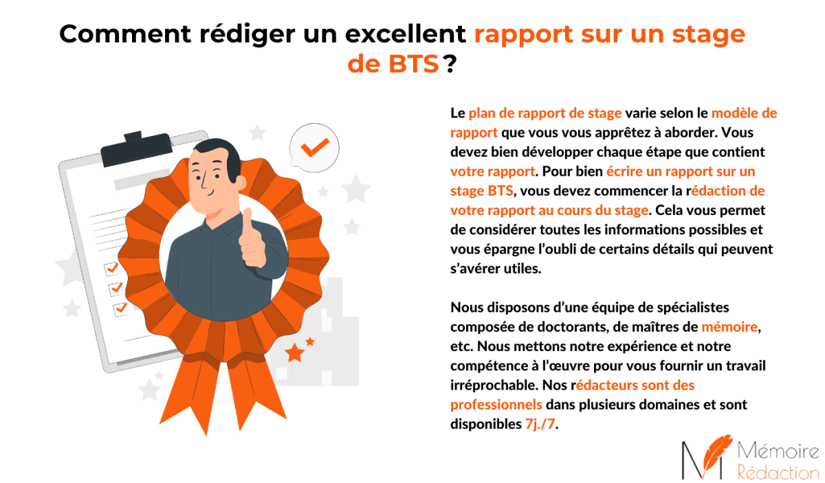 Rapport De Stage BTS Comment Le Faire Exemples