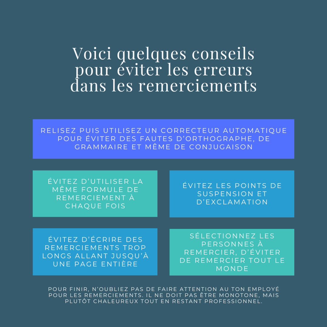exemple de remerciement rapport de stage
