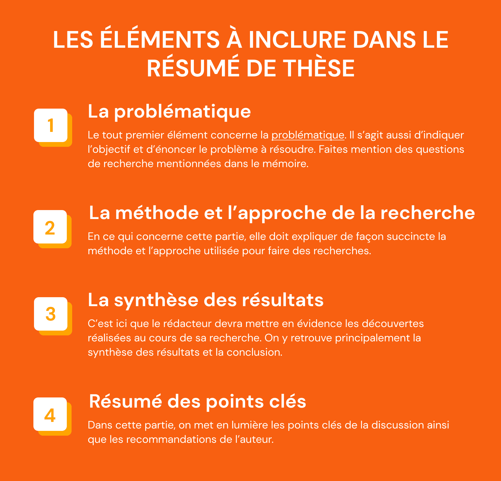 resume-de-memoire LES ÉLÉMENTS À INCLURE DANS LE RÉSUMÉ DE THÈSE
