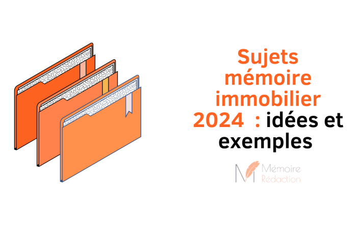 sujet mémoire immobilier