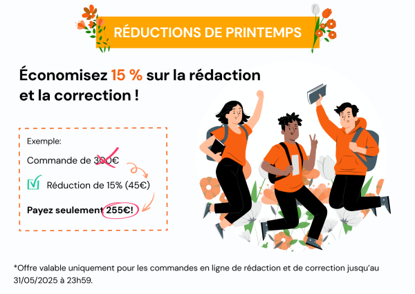 Promo Printemps coupon rédaction d’un mémoire