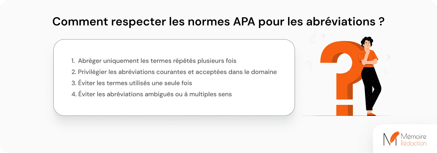 Comment respecter les normes APA pour les abréviations
